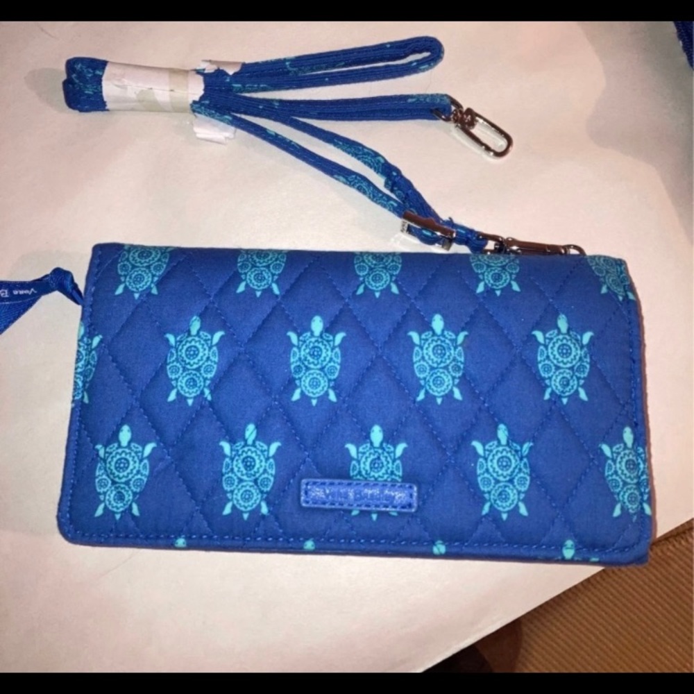RFID Vera Bradley crossbody wallet Marie turtles